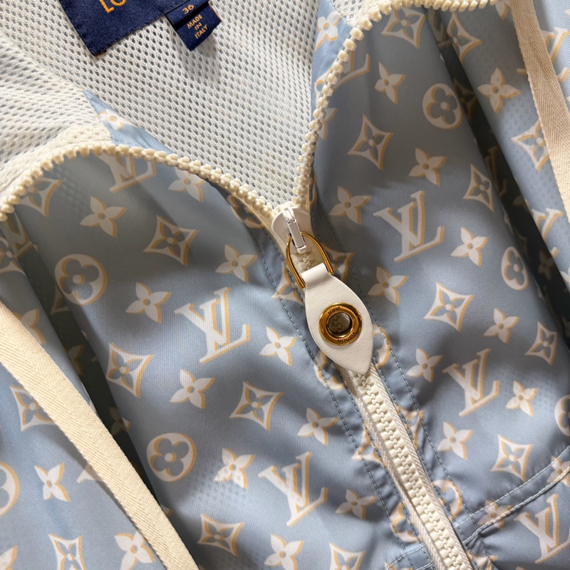Louis Vuitton LV 老花滿版 限定款 風衣外套 藍 36號-3