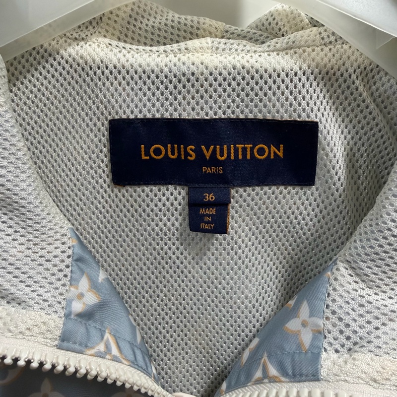 Louis Vuitton LV 老花滿版 限定款 風衣外套 藍 36號-4