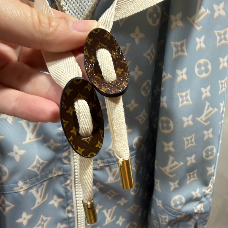 Louis Vuitton LV 老花滿版 限定款 風衣外套 藍 36號-5