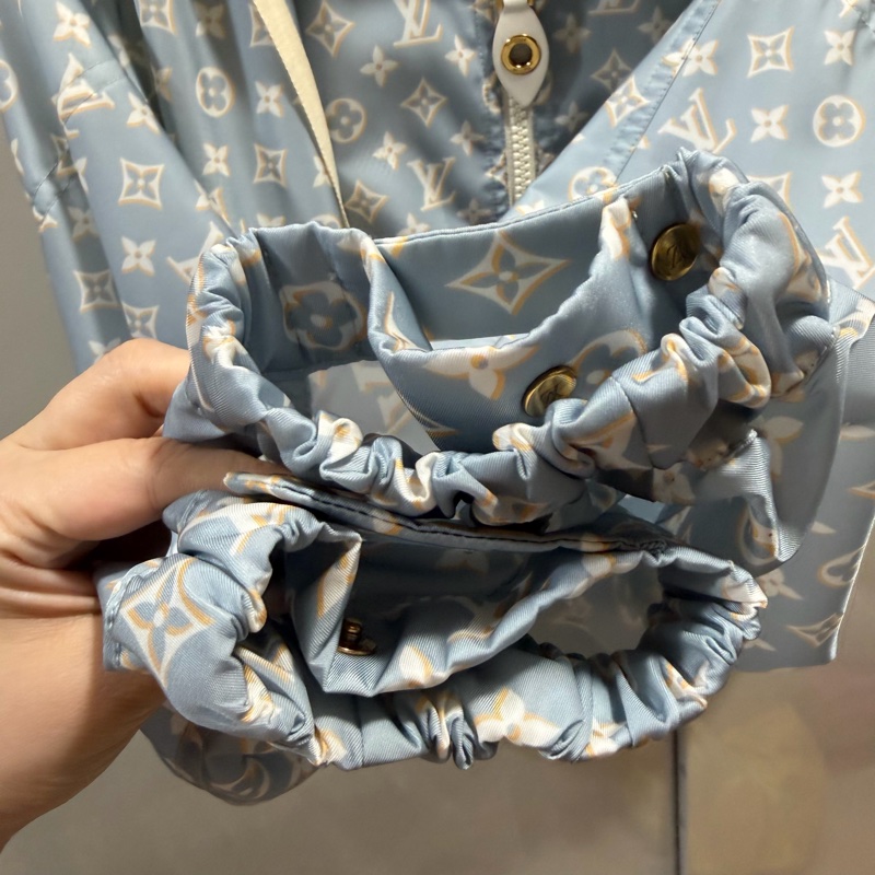 Louis Vuitton LV 老花滿版 限定款 風衣外套 藍 36號-8