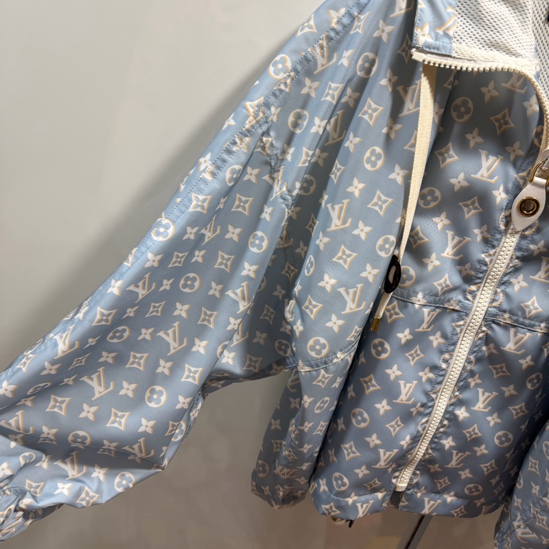 Louis Vuitton LV 老花滿版 限定款 風衣外套 藍 36號-9