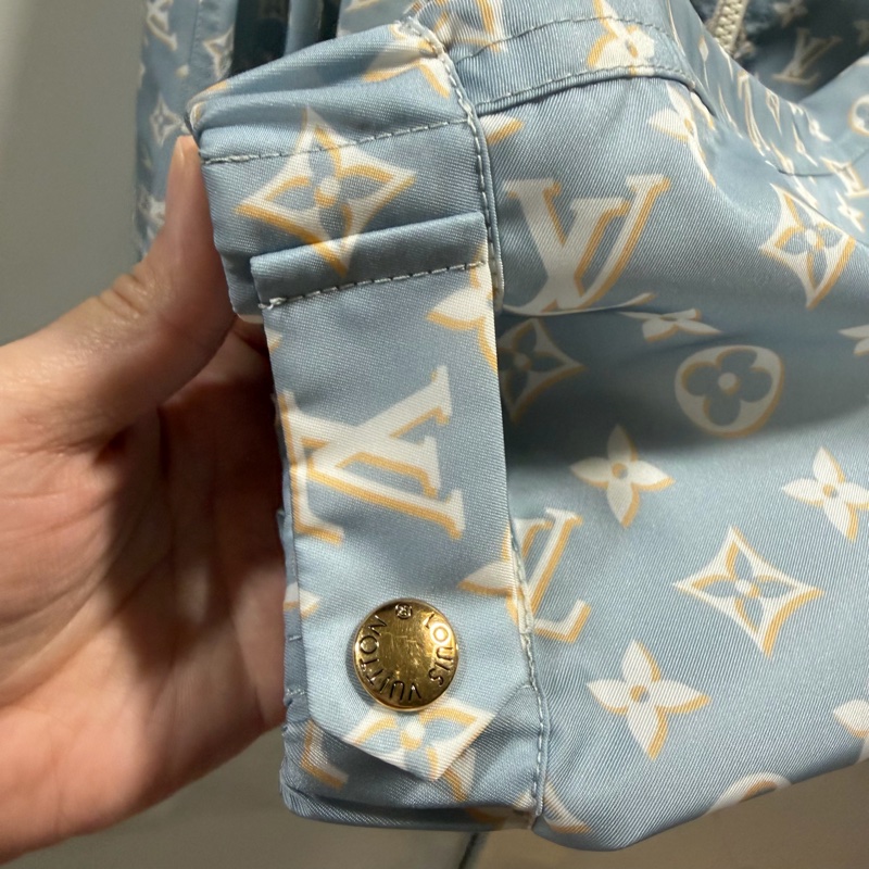 Louis Vuitton LV 老花滿版 限定款 風衣外套 藍 36號-10