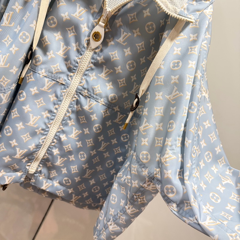 Louis Vuitton LV 老花滿版 限定款 風衣外套 藍 36號-12