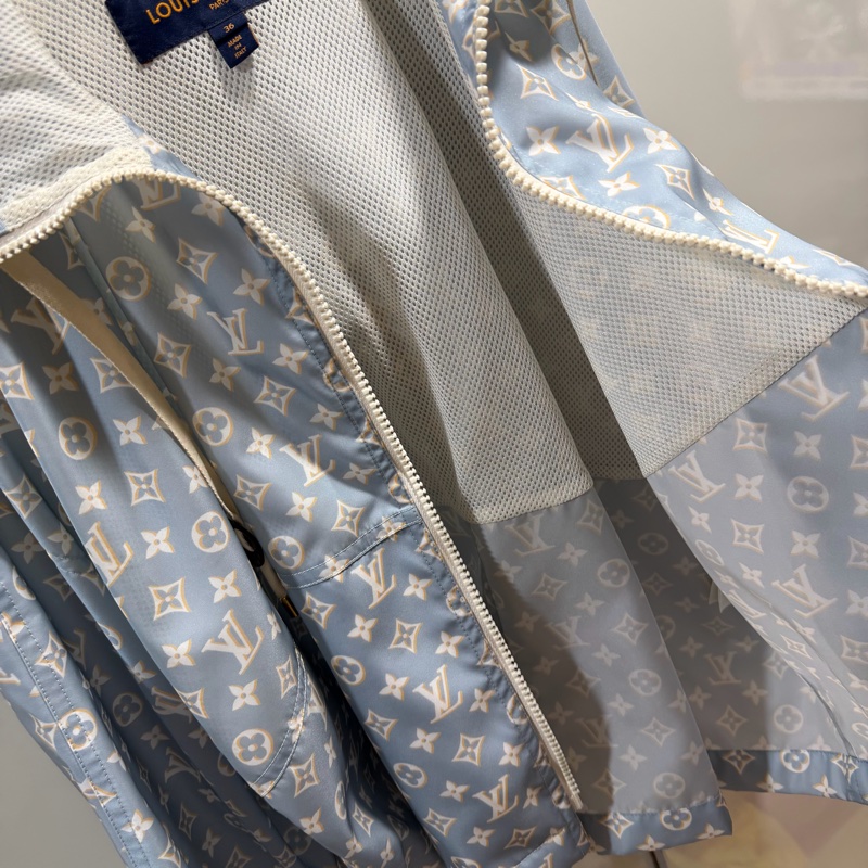 Louis Vuitton LV 老花滿版 限定款 風衣外套 藍 36號-15