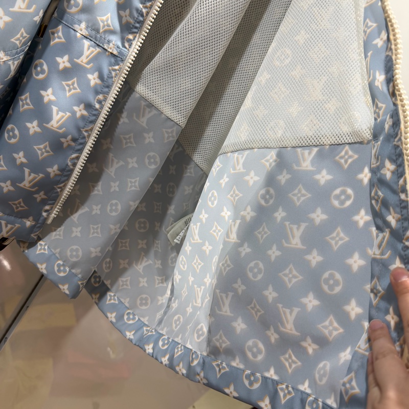 Louis Vuitton LV 老花滿版 限定款 風衣外套 藍 36號-17