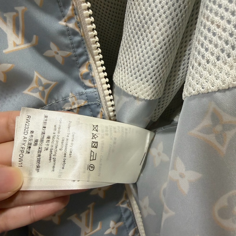 Louis Vuitton LV 老花滿版 限定款 風衣外套 藍 36號-18