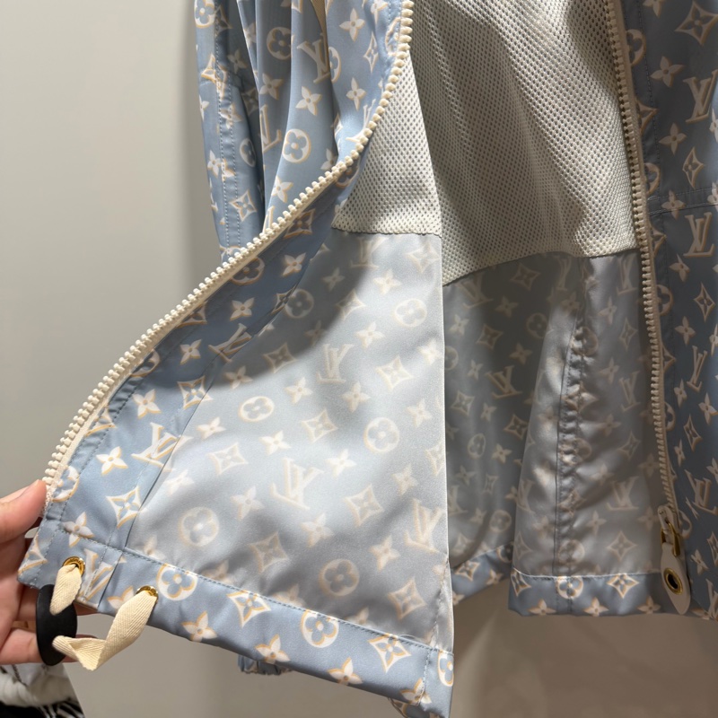 Louis Vuitton LV 老花滿版 限定款 風衣外套 藍 36號-27