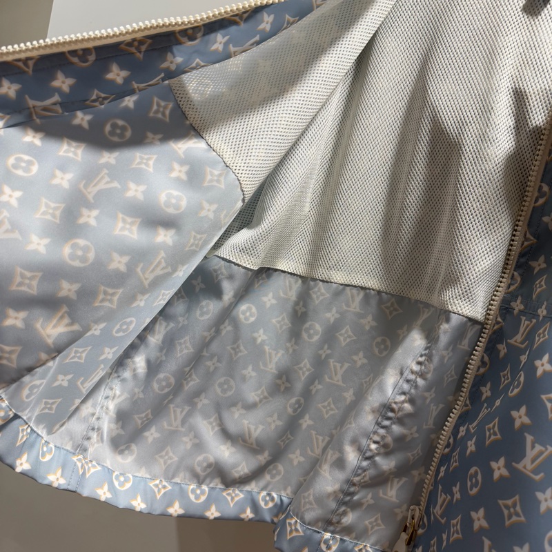 Louis Vuitton LV 老花滿版 限定款 風衣外套 藍 36號-28