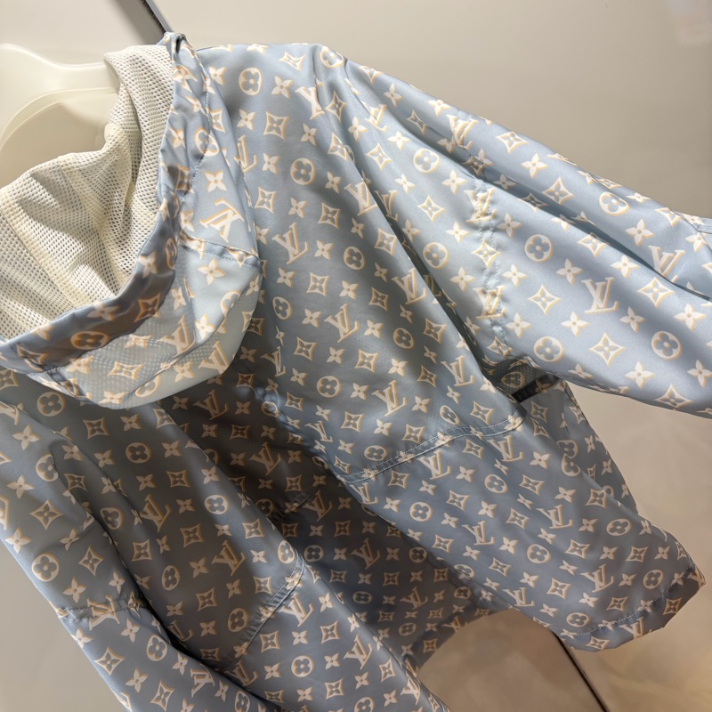 Louis Vuitton LV 老花滿版 限定款 風衣外套 藍 36號-34