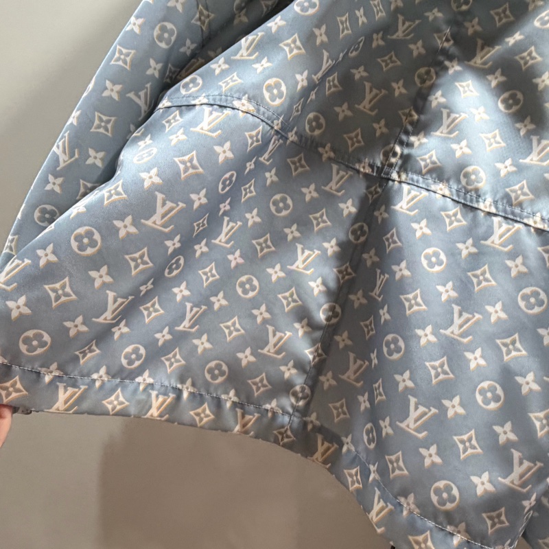 Louis Vuitton LV 老花滿版 限定款 風衣外套 藍 36號-36