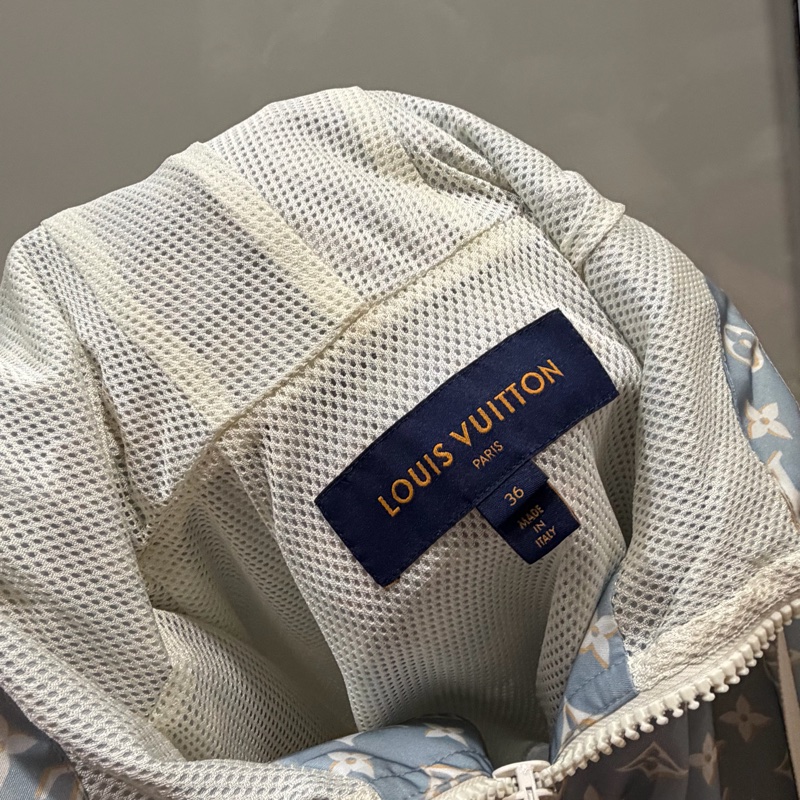 Louis Vuitton LV 老花滿版 限定款 風衣外套 藍 36號-38