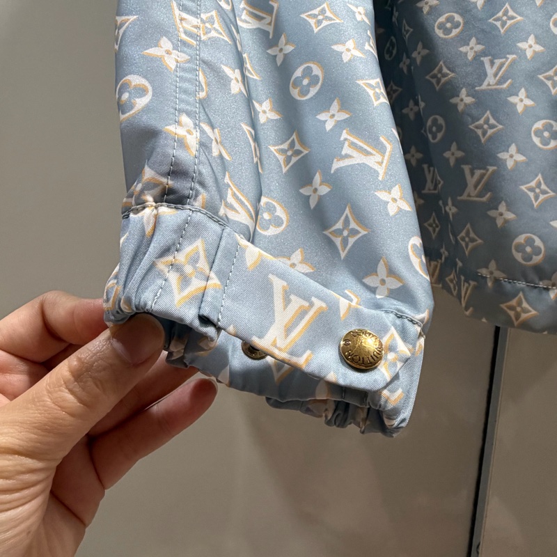 Louis Vuitton LV 老花滿版 限定款 風衣外套 藍 36號-39