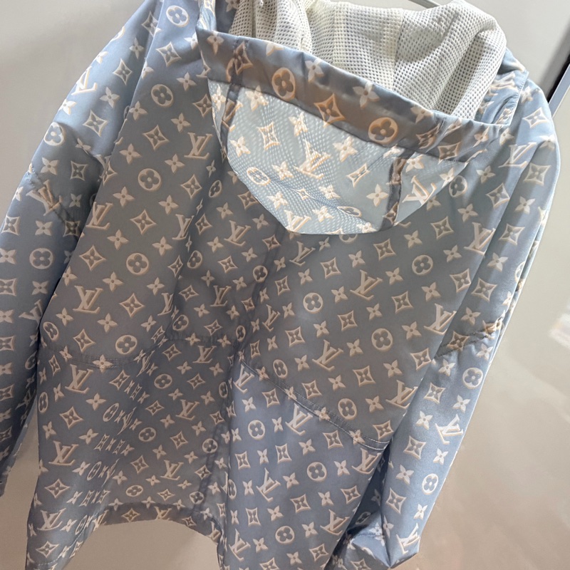 Louis Vuitton LV 老花滿版 限定款 風衣外套 藍 36號-43
