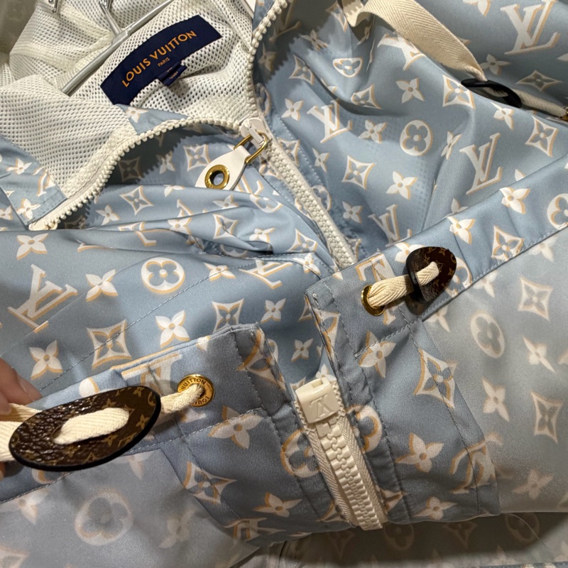 Louis Vuitton LV 老花滿版 限定款 風衣外套 藍 36號-45