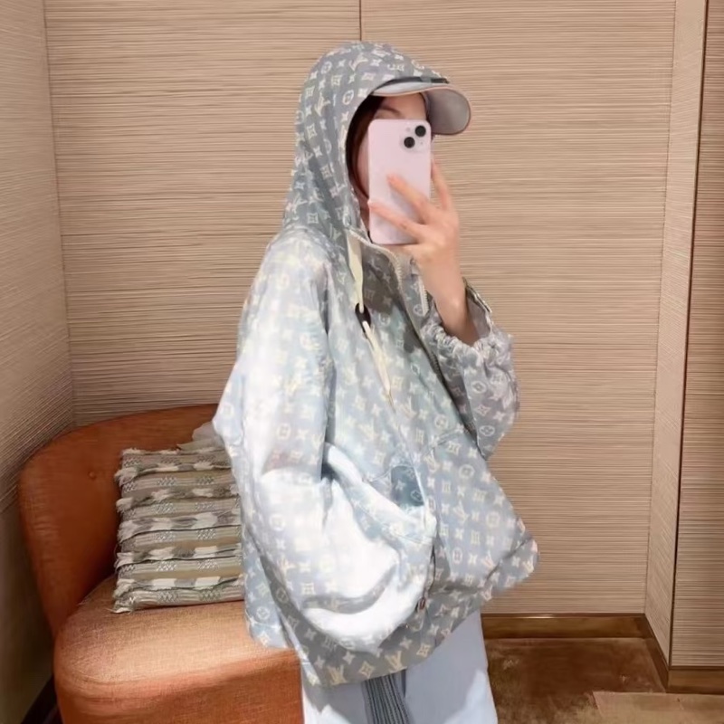 Louis Vuitton LV 老花滿版 限定款 風衣外套 藍 36號-47