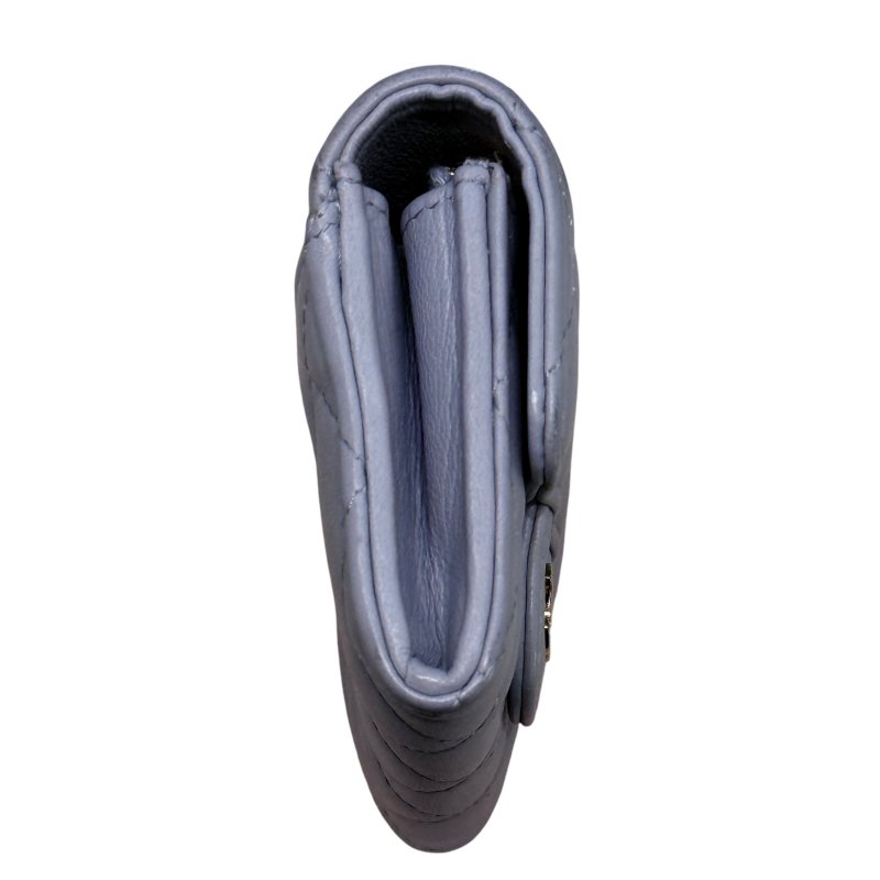 CHANEL 香奈兒 AP0214 Classic Flap Card Holder 羊皮 零錢包 莫蘭迪色 淡金釦-2