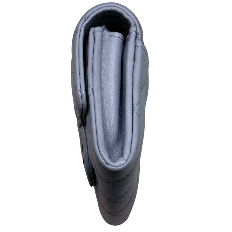 CHANEL 香奈兒 AP0214 Classic Flap Card Holder 羊皮 零錢包 莫蘭迪色 淡金釦-3