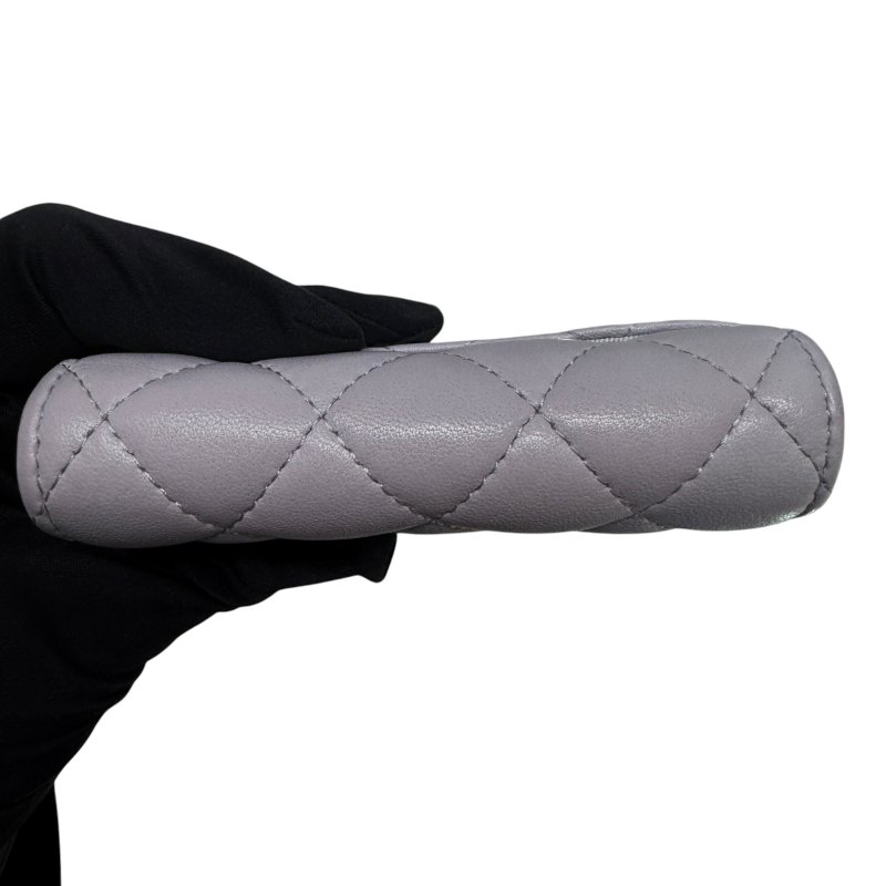 CHANEL 香奈兒 AP0214 Classic Flap Card Holder 羊皮 零錢包 莫蘭迪色 淡金釦-5