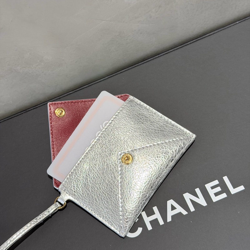 Chanel 雙色金銀卡包吊飾/卡片夾🎄限定掛飾-全新-3