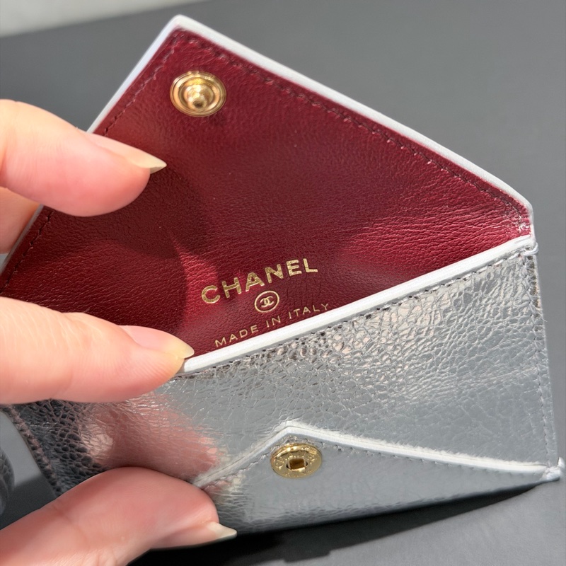 Chanel 雙色金銀卡包吊飾/卡片夾🎄限定掛飾-全新-4