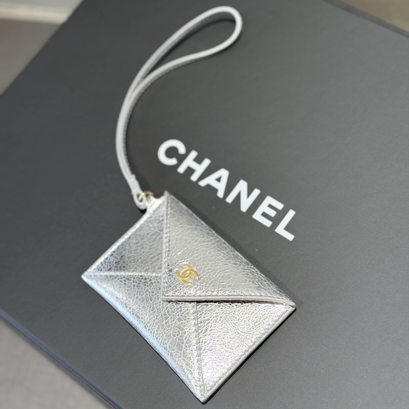 Chanel 雙色金銀卡包吊飾/卡片夾🎄限定掛飾-全新-9