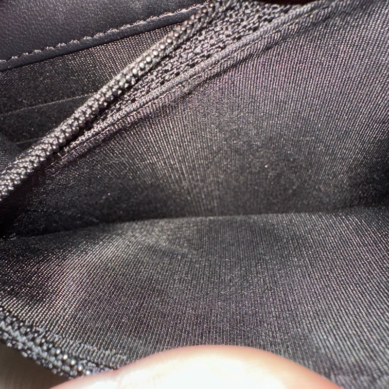 Chanel 黑皮銀釦格紋boy woc 斜背包-39