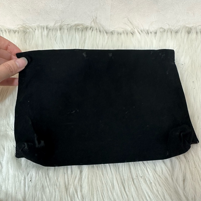 Chanel 黑皮銀釦格紋boy woc 斜背包-55