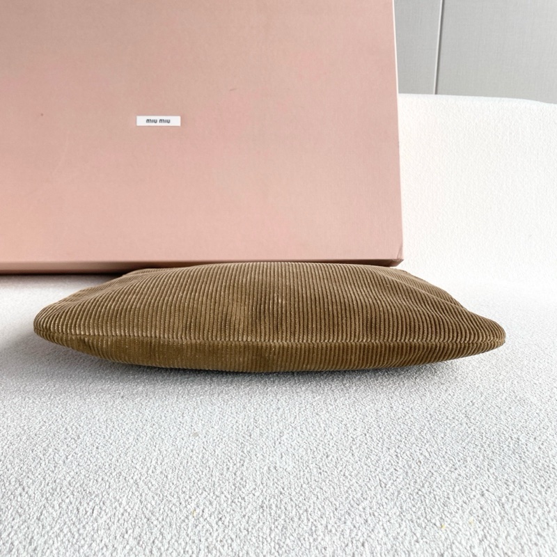 🌷全新帶保卡!Miumiu Ivy 燈芯絨托特 棕色 金扣-4