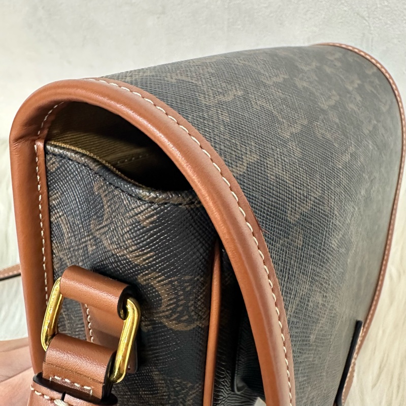 Celine 191502 老花凱旋門金釦馬鞍包 斜背包 folco triomphe-18