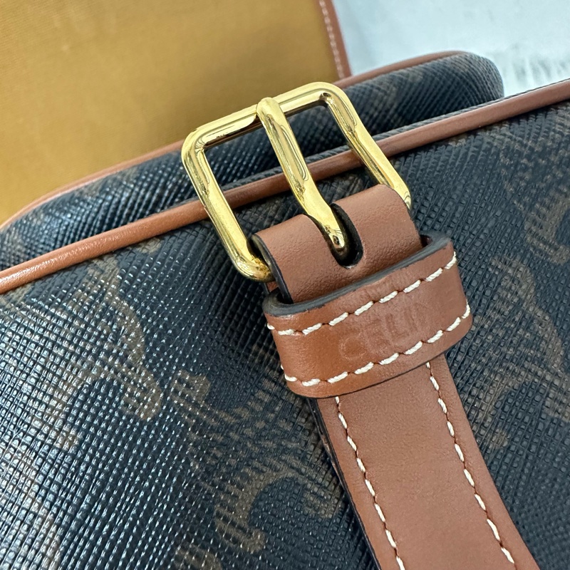 Celine 191502 老花凱旋門金釦馬鞍包 斜背包 folco triomphe-23