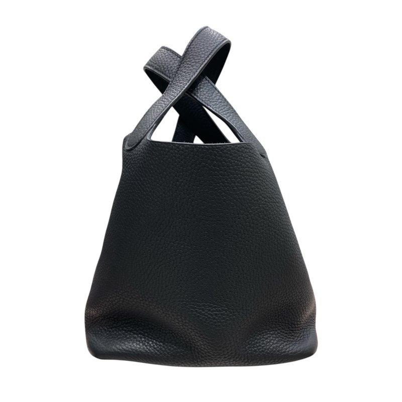 HERMES 愛馬仕 PICOTIN18 手提包 TC皮革 黑色 銀釦-2