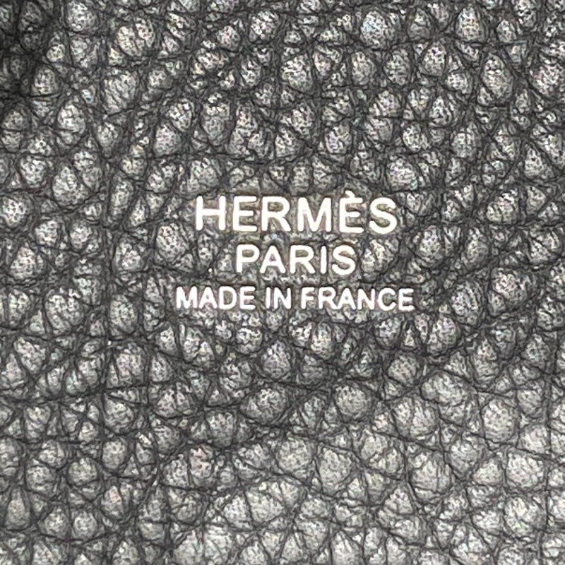 HERMES 愛馬仕 PICOTIN18 手提包 TC皮革 黑色 銀釦-12