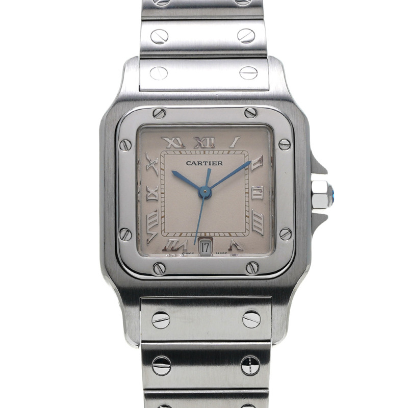 卡地亞 Santos Galbee W20025D6 象牙色女士石英腕錶(二手)- Ginzo-1