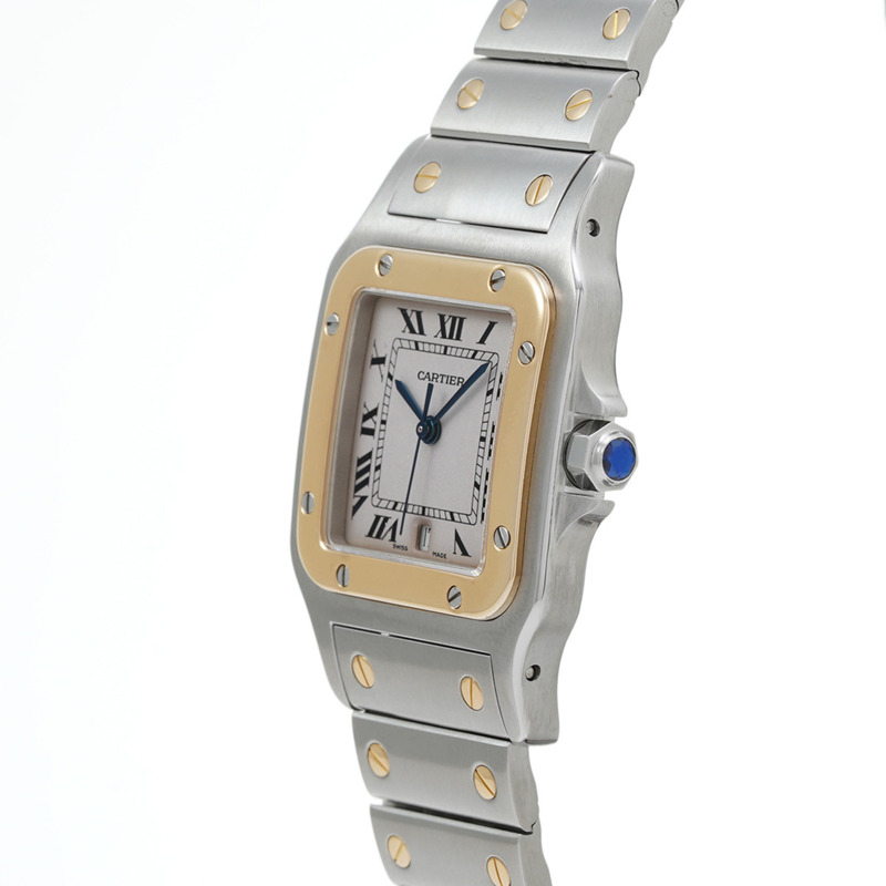 卡地亞 Santos Galbee LM 古董 W20011C4 象牙色女士石英錶(二手) - Ginzo-2