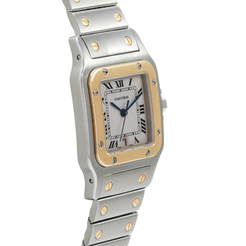 卡地亞 Santos Galbee LM 古董 W20011C4 象牙色女士石英錶(二手) - Ginzo-3