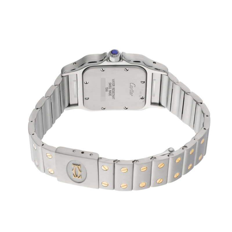 卡地亞 Santos Galbee LM 古董 W20011C4 象牙色女士石英錶(二手) - Ginzo-4