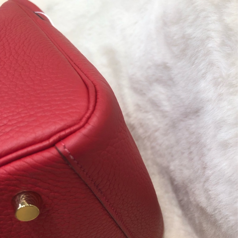 Hermes Lindy 30 紅色金扣 TC皮 XC355-11