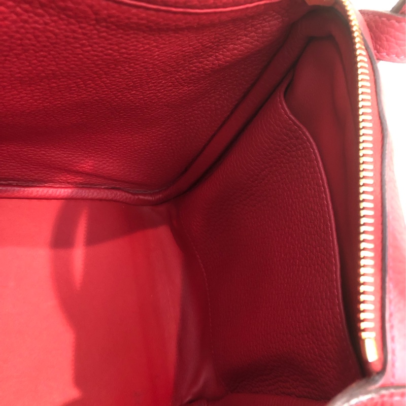 Hermes Lindy 30 紅色金扣 TC皮 XC355-16