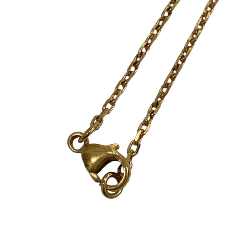 HERMES 豬鼻子吊飾項鍊 金色金屬 / 黑色皮革-3