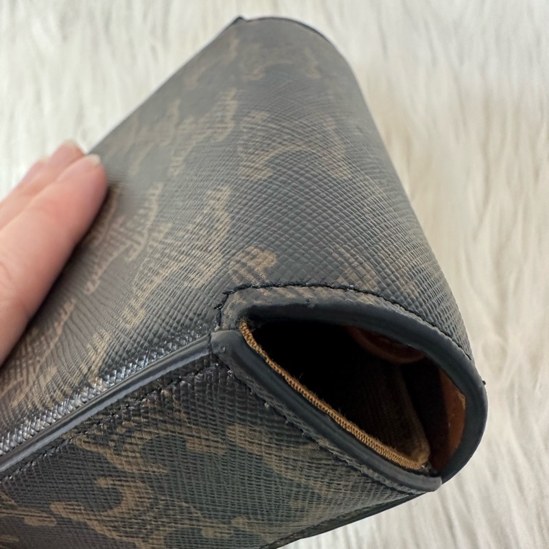 Celine 老花金釦凱旋門迷你斜背包-12