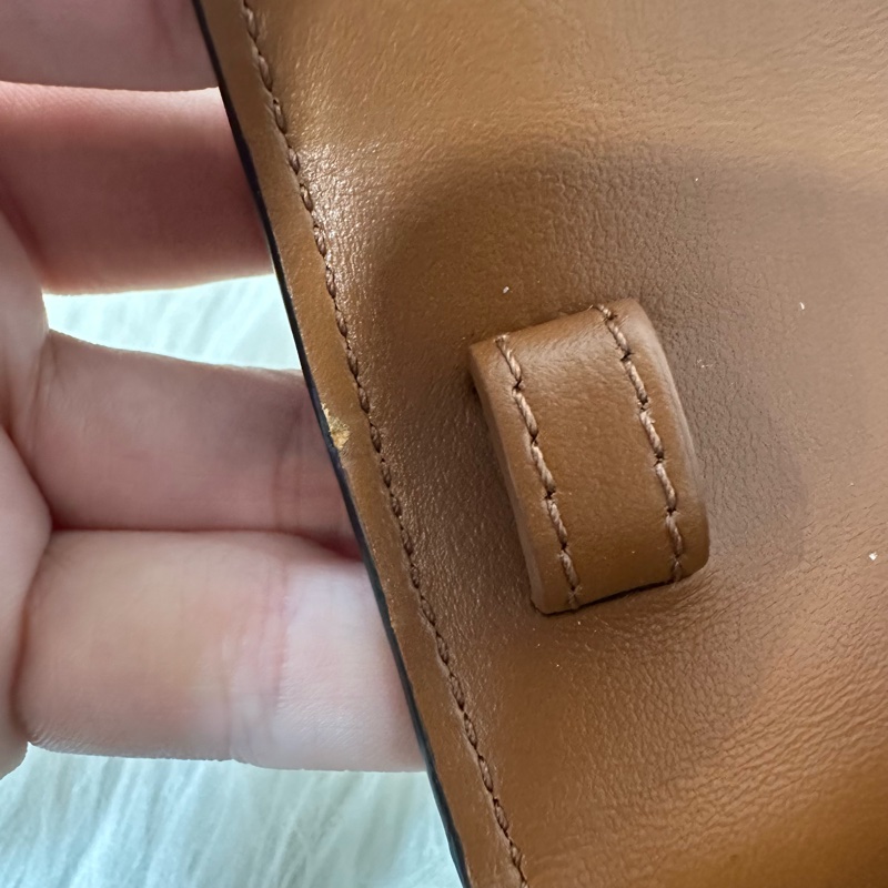 Celine 老花金釦凱旋門迷你斜背包-23