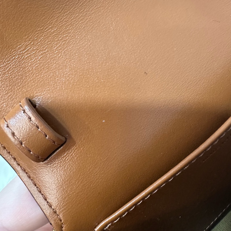 Celine 老花金釦凱旋門迷你斜背包-24