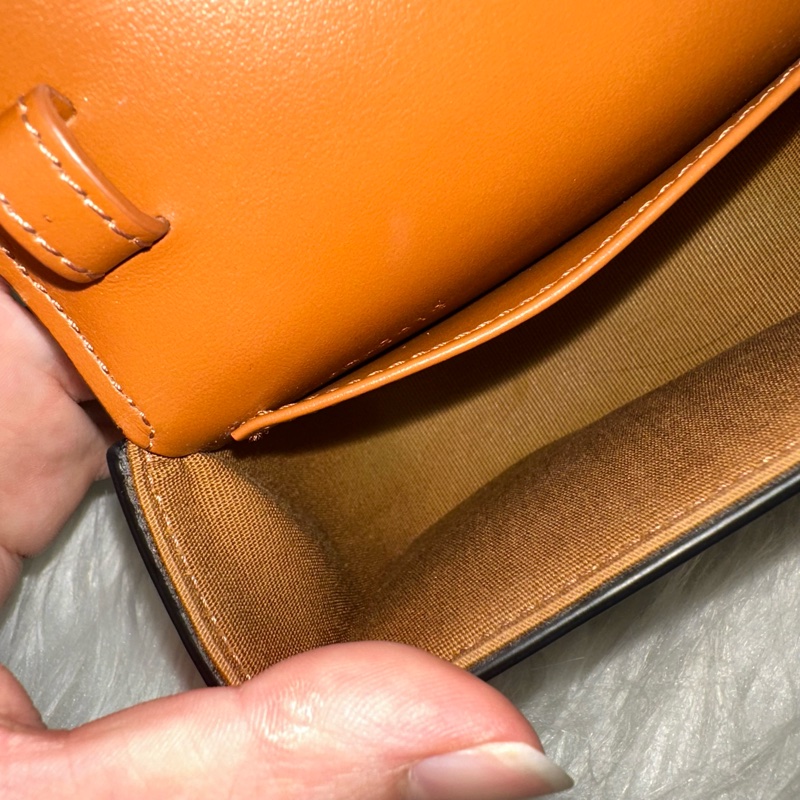 Celine 老花金釦凱旋門迷你斜背包-29