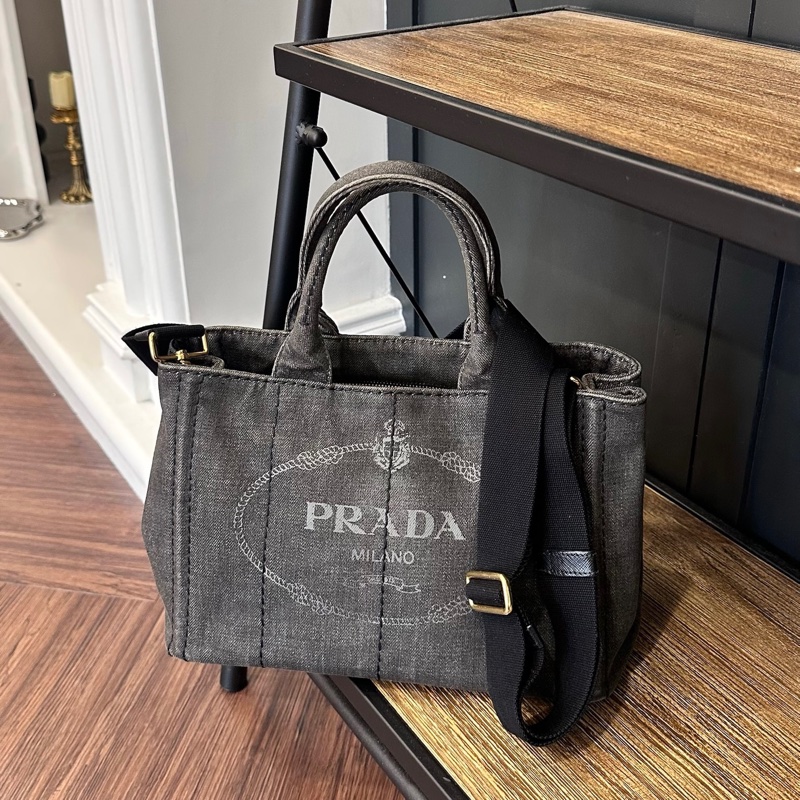 PRADA 1BG439 單寧托特包 MINI-0