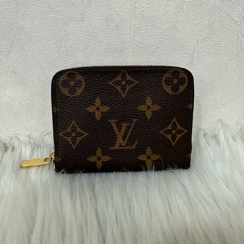 LV M60067 原花金釦拉鏈零錢包-0