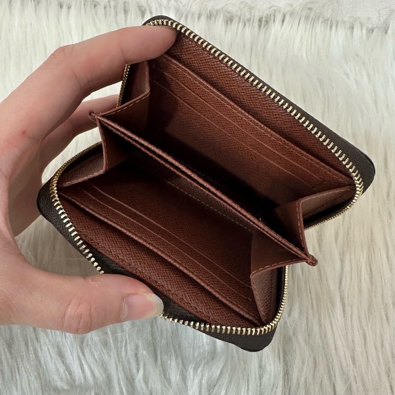 LV M60067 原花金釦拉鏈零錢包-15