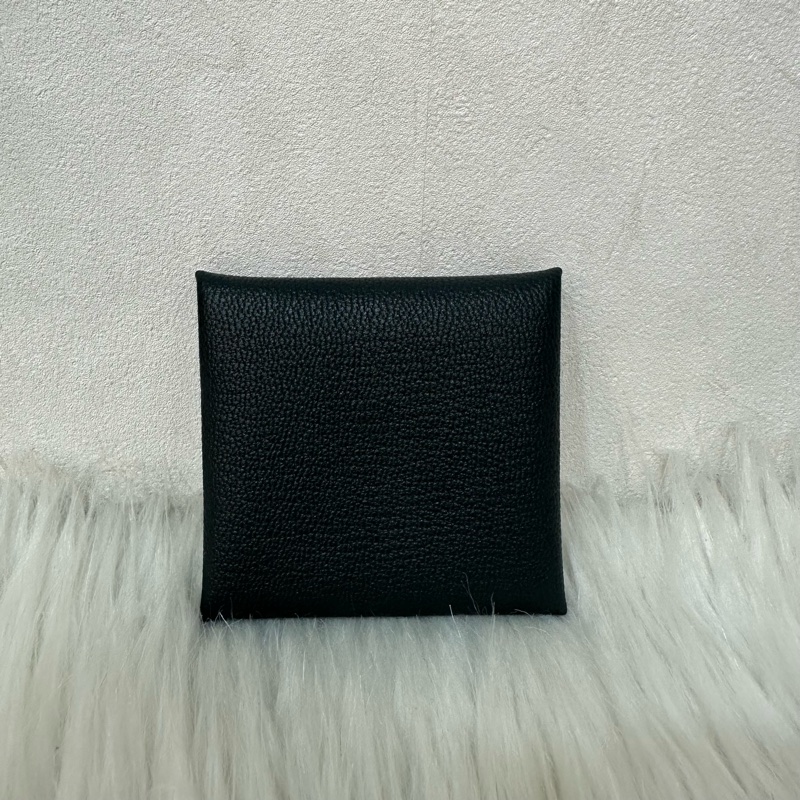 Hermes 黑粉皮卡包 零錢包 Bastia-1