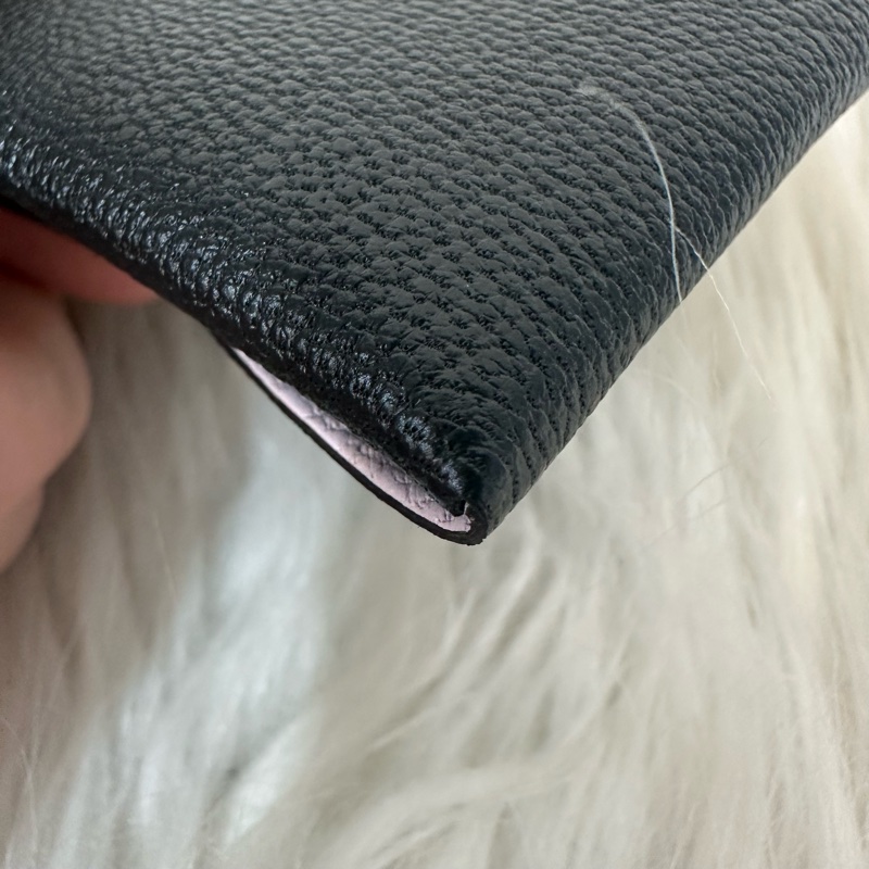 Hermes 黑粉皮卡包 零錢包 Bastia-9