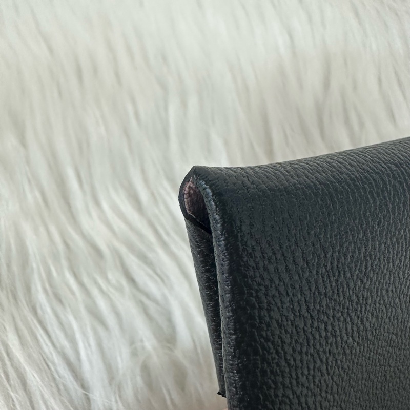 Hermes 黑粉皮卡包 零錢包 Bastia-11