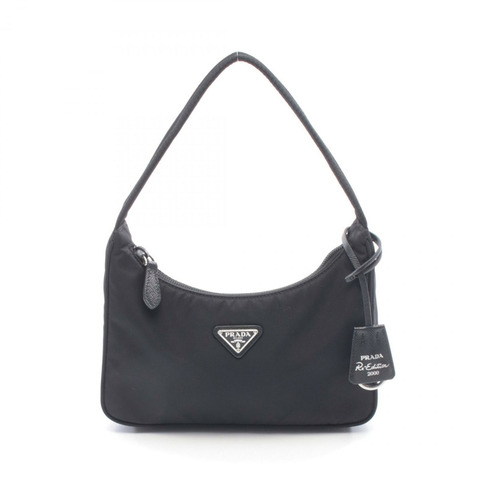 PRADA Re-Edition 2000 迷你手提包 1NE515_RDH0_F0002 尼龍黑 二手 女士